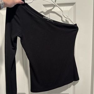 Black lulus one shoulder blouse